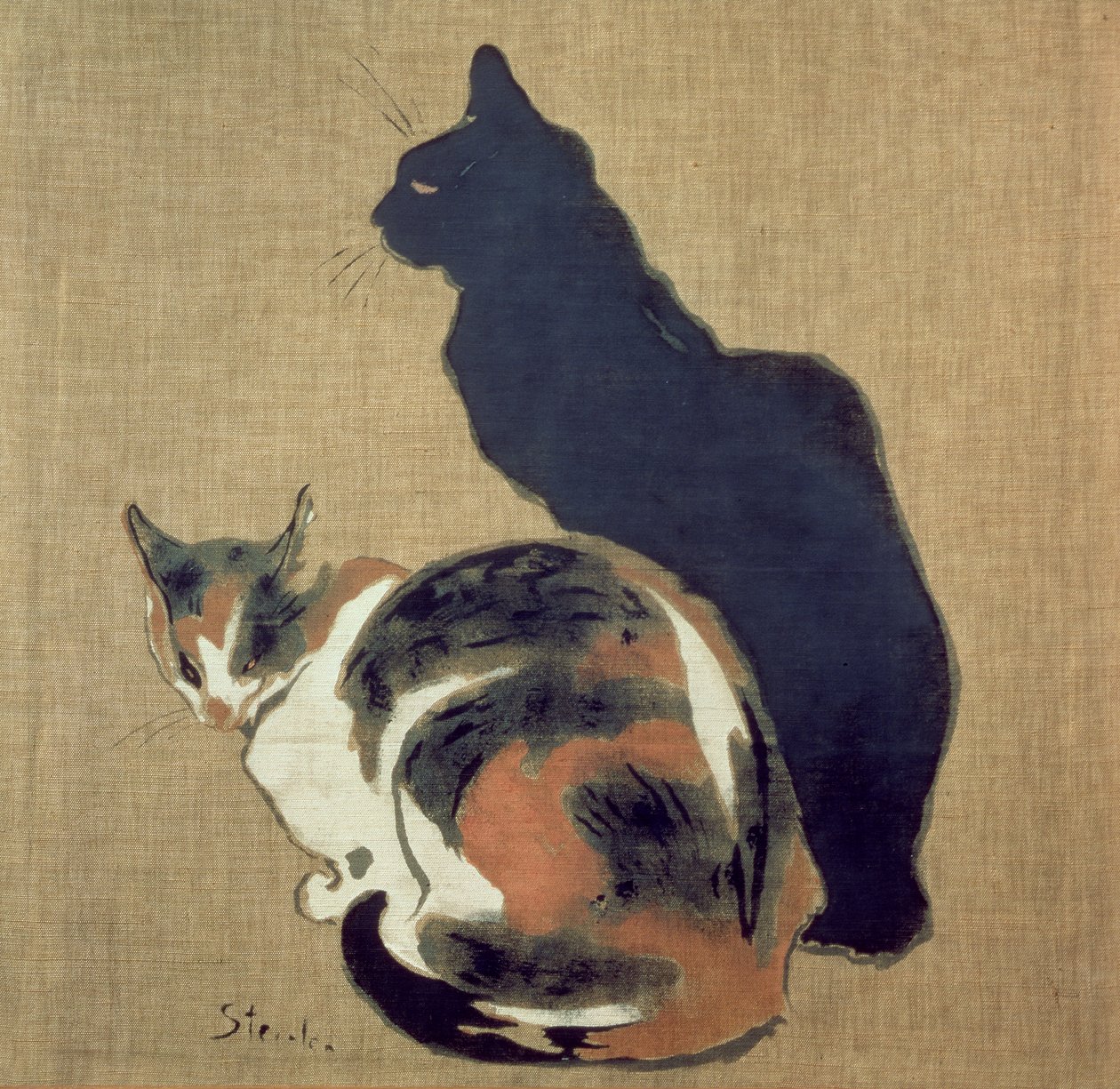 Dvě kočky, 1894 od Théophile Alexandre Steinlen