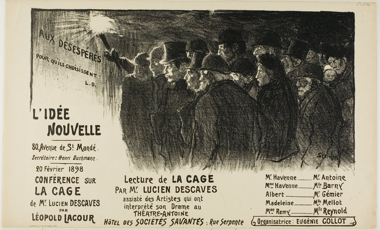 Nová myšlenka od Théophile Alexandre Pierre Steinlen