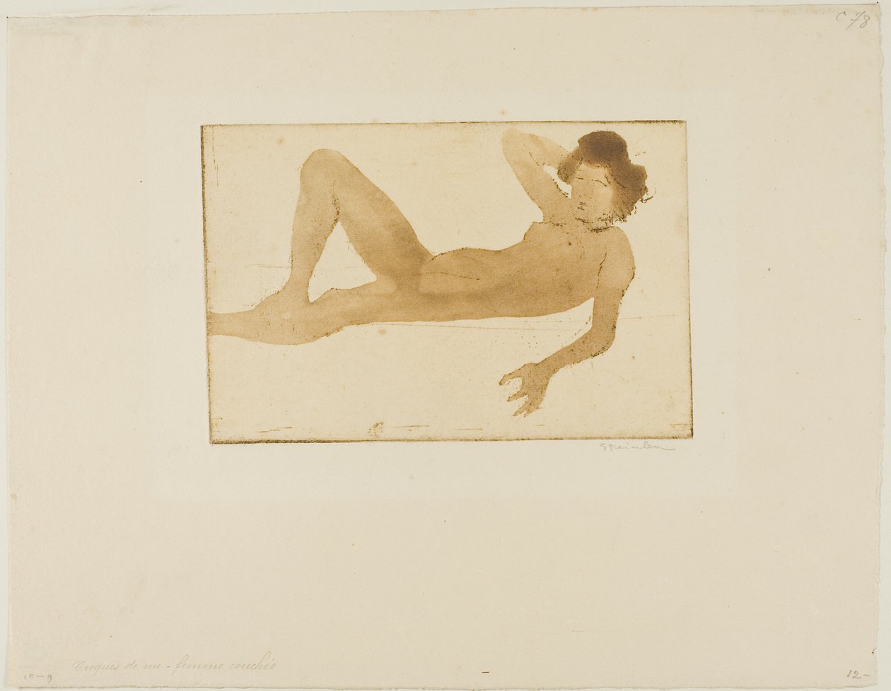 Ležící žena od Théophile Alexandre Pierre Steinlen