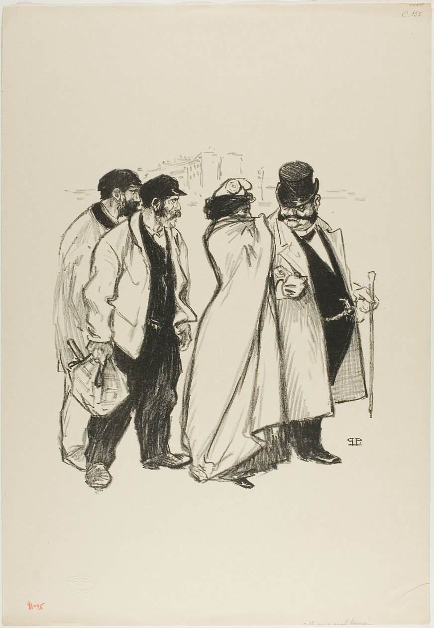Dopadla špatně! od Théophile Alexandre Pierre Steinlen