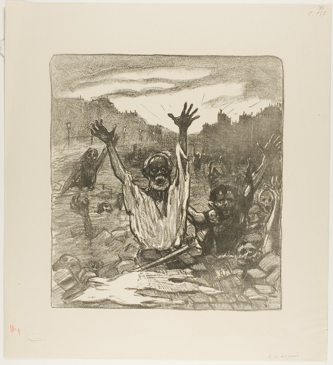 Křik ulic! od Théophile Alexandre Pierre Steinlen
