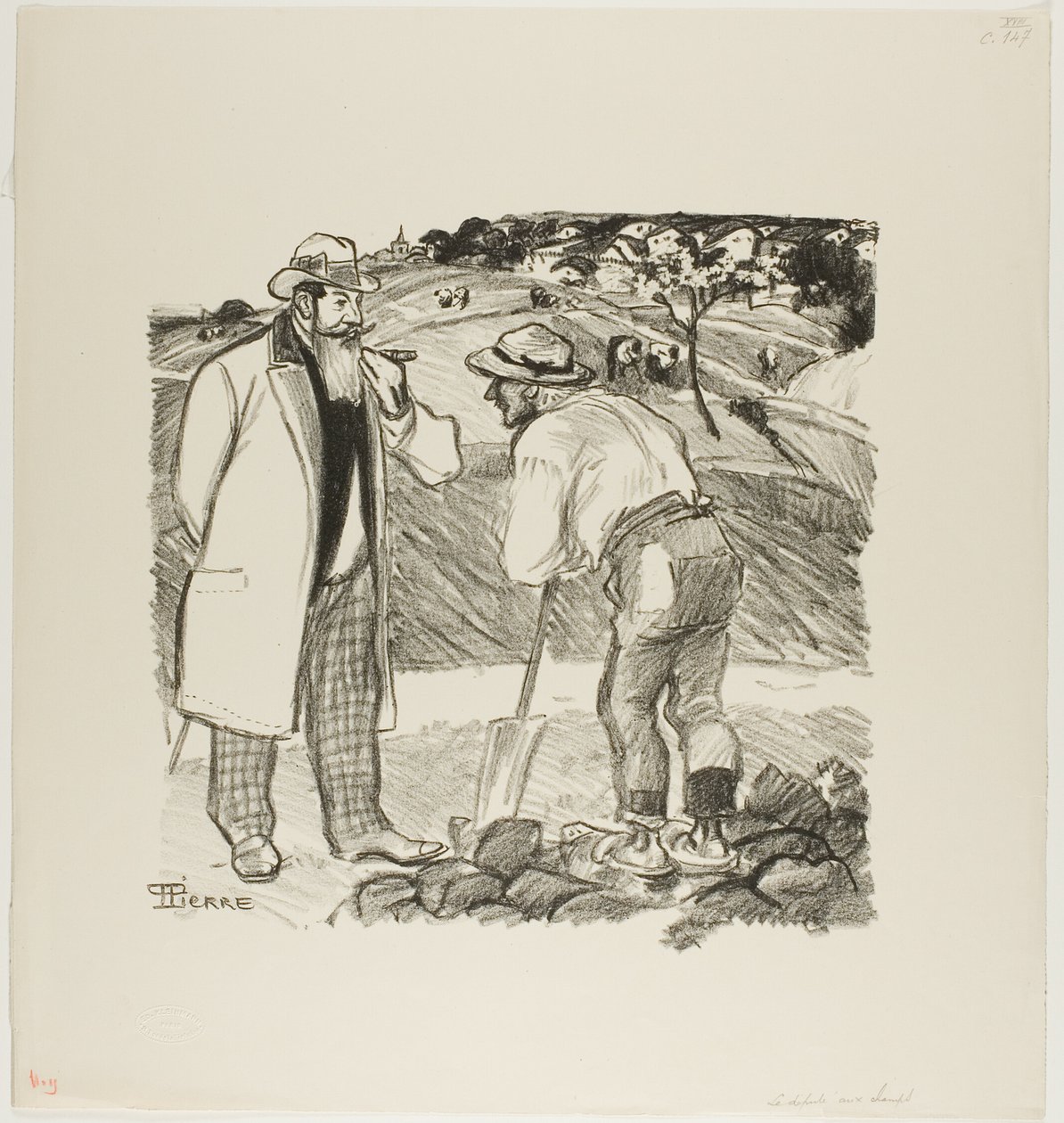 Inspektor v terénu od Théophile Alexandre Pierre Steinlen