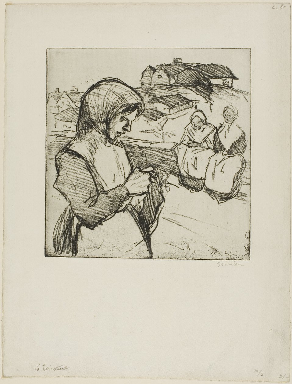 Pletací stroj od Théophile Alexandre Pierre Steinlen