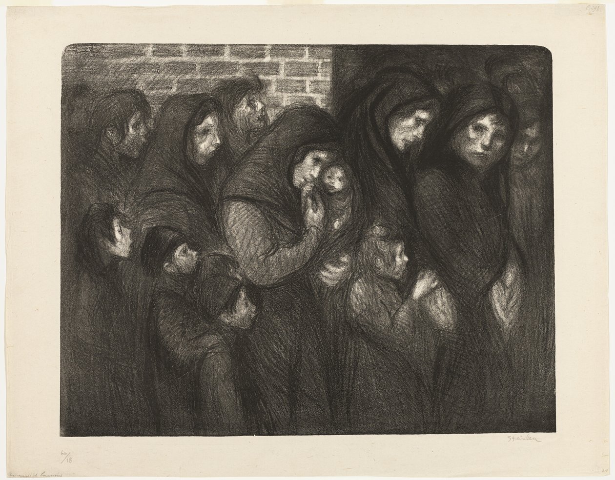 Vdovy z Courrières od Théophile Alexandre Pierre Steinlen