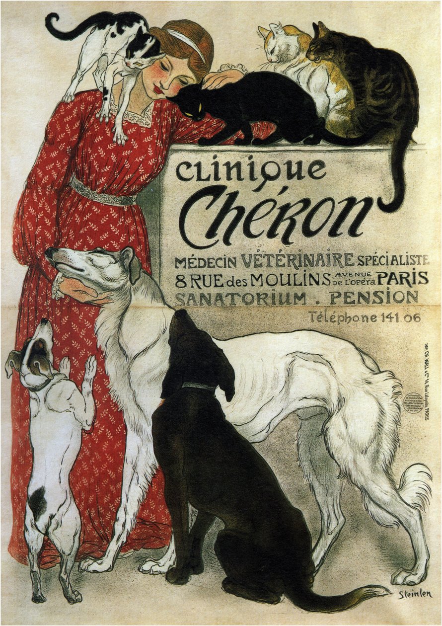 Cheron Clinic, 1905 od Théophile Alexandre Steinlen