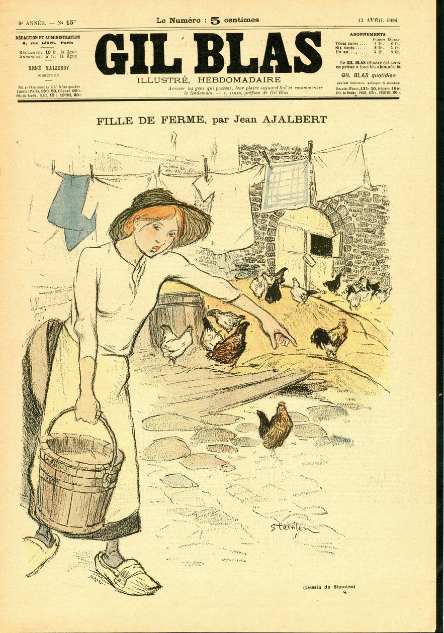 Obálka ""Gil Blas"" od Théophile Alexandre Steinlen