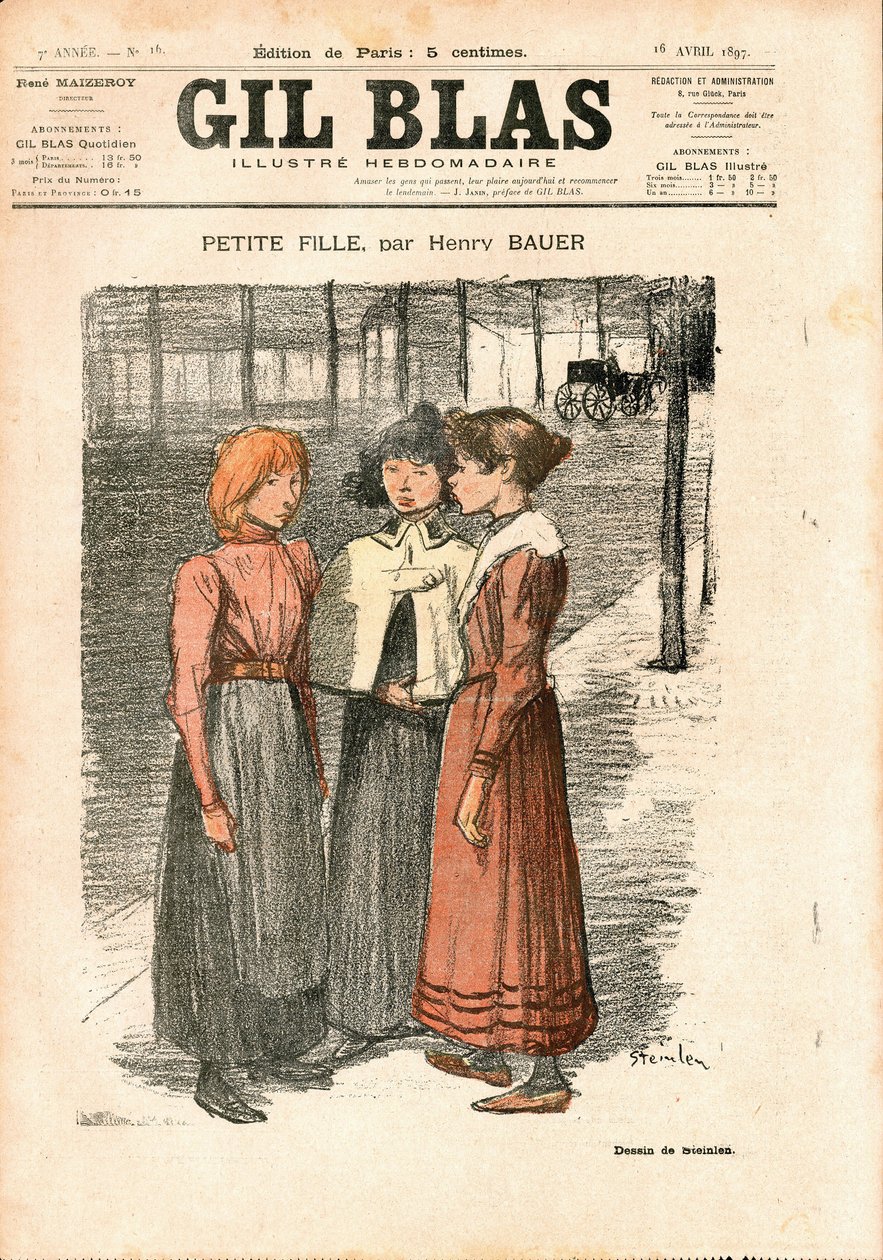 Obálka ""Gil Blas"" od Théophile Alexandre Steinlen