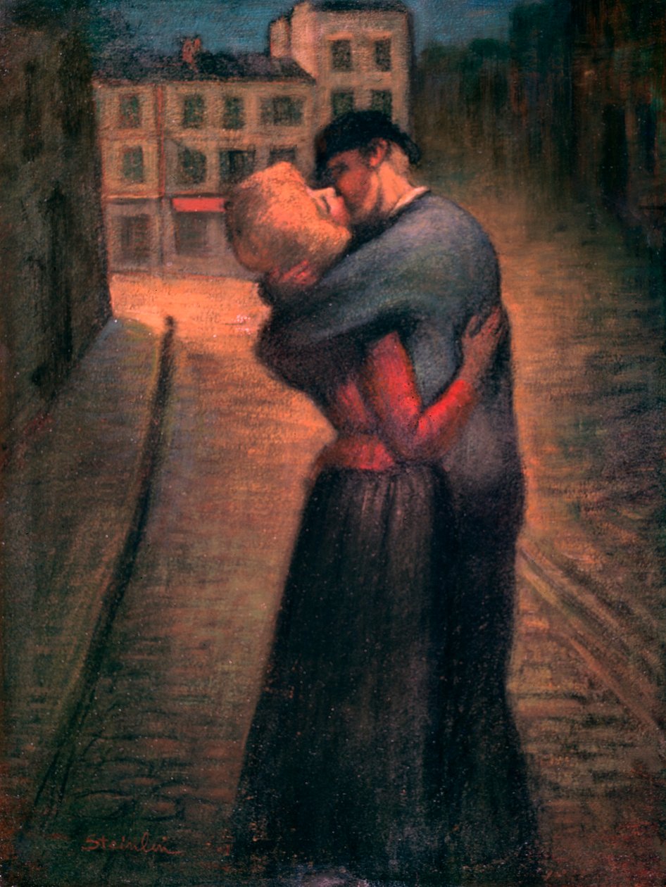 The Kiss, c1879-1923 od Théophile Alexandre Steinlen