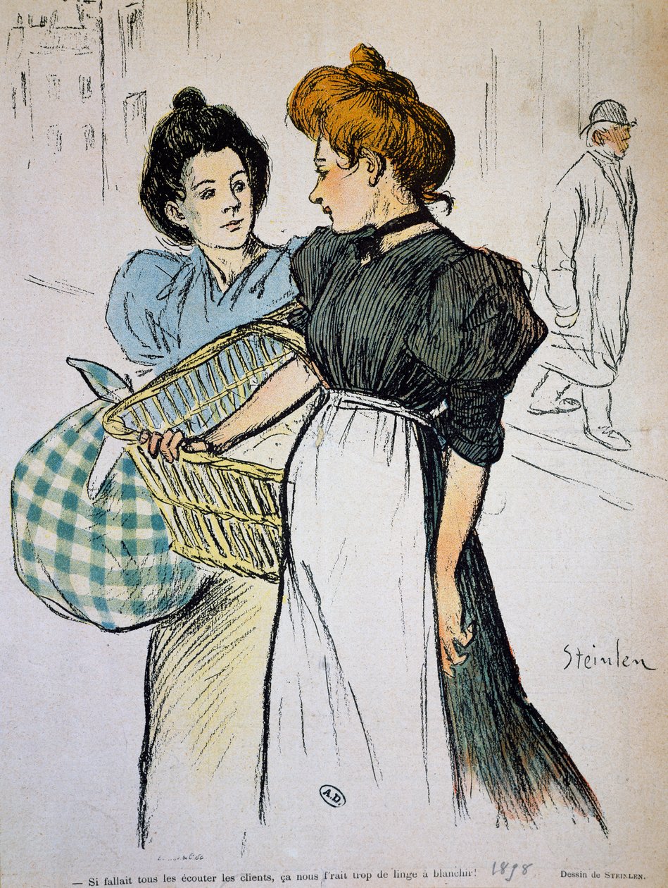 Pračky, tisk, Francie od Théophile Alexandre Steinlen