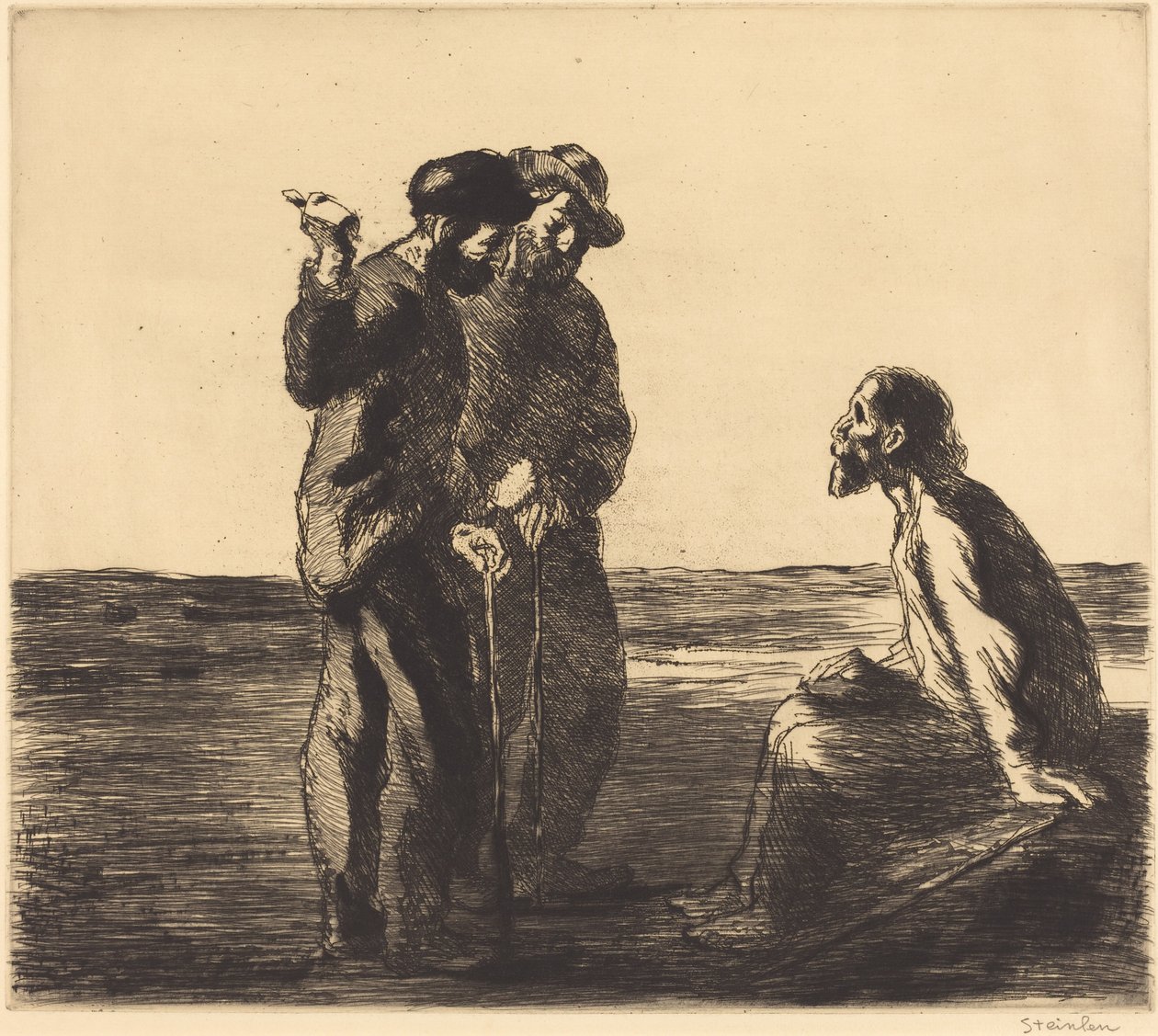 Tři společníci od Théophile Alexandre Steinlen