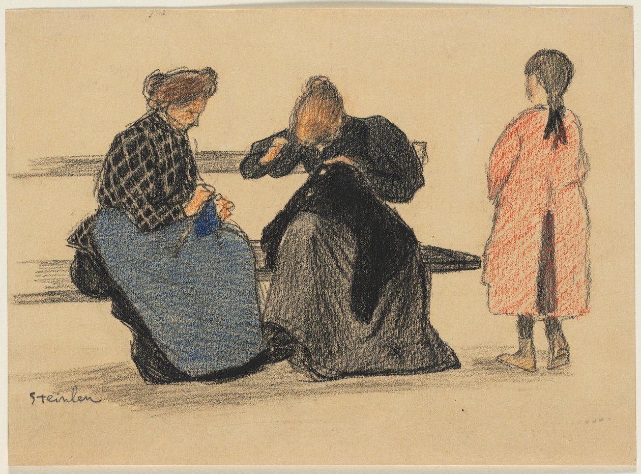 Tři postavy od Théophile Alexandre Steinlen