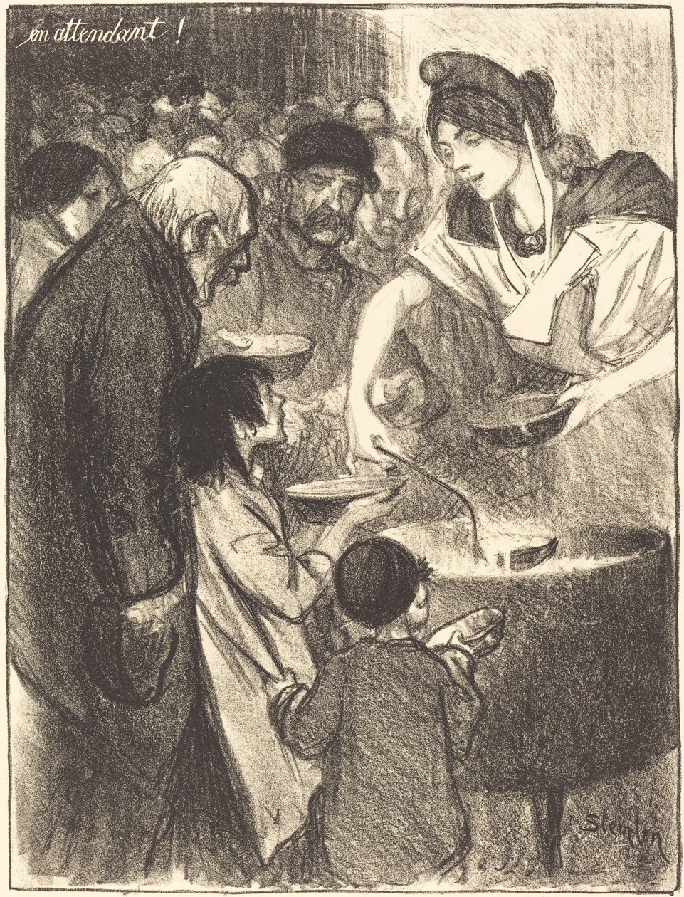 Čekání (služebník) od Théophile Alexandre Steinlen