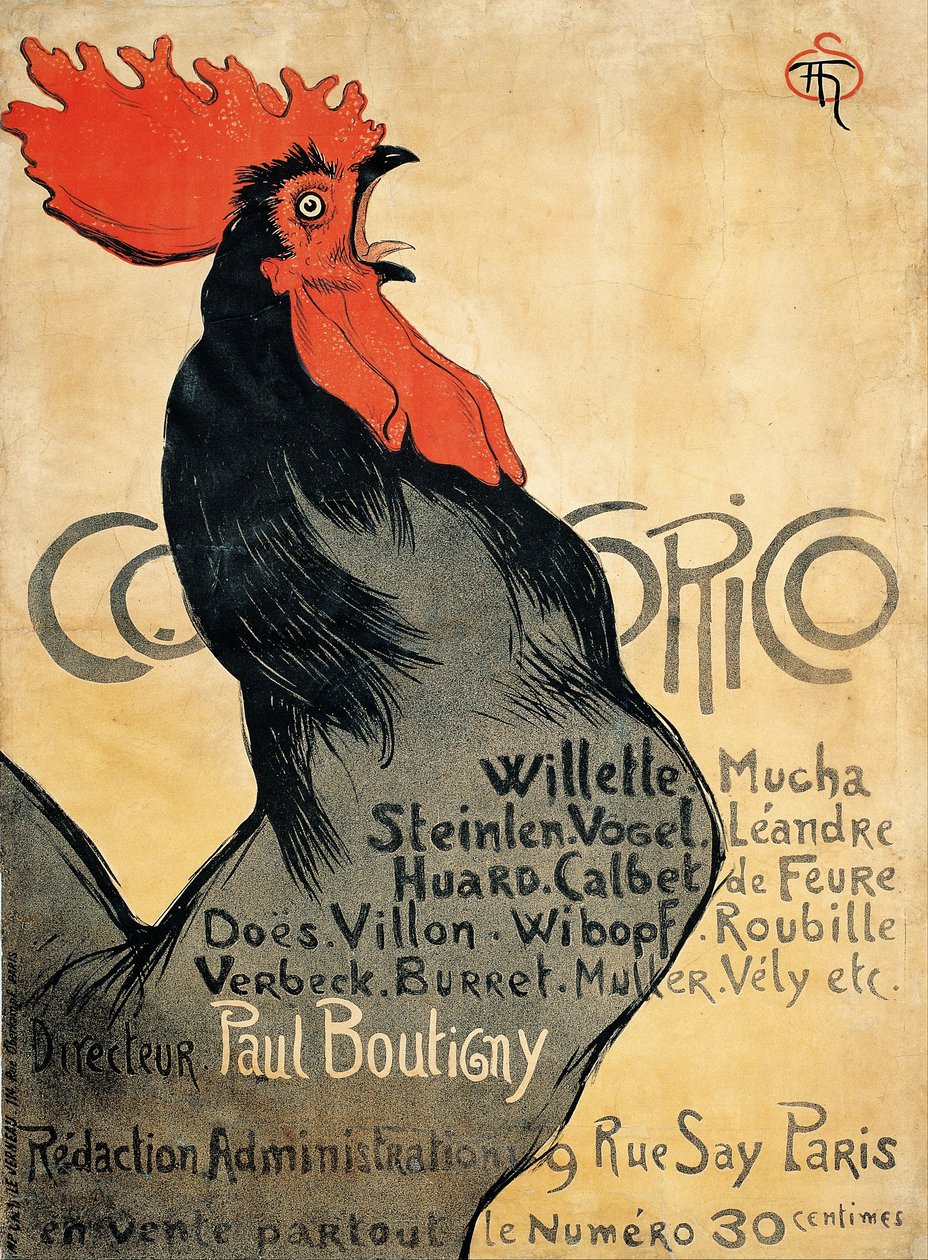 Cocorico od Théophile Alexandre Steinlen