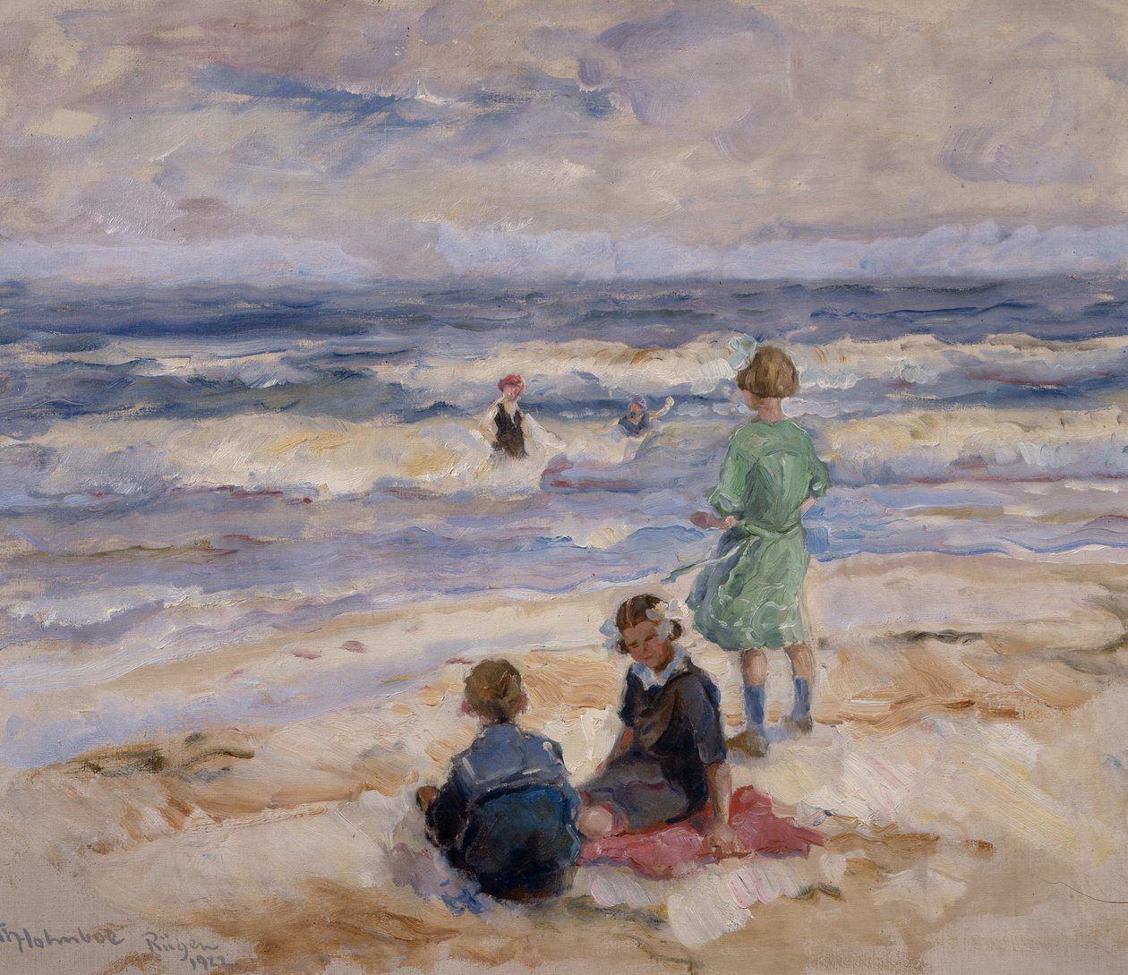 Koupání dětí od Thorolf Holmboe