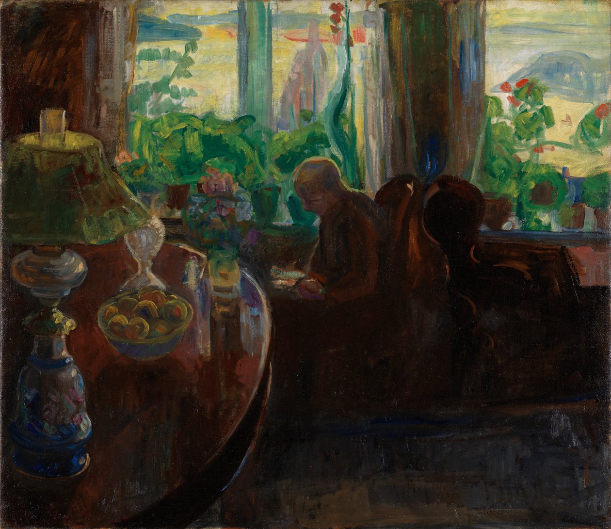 Interiér s Painter Oluf Wold-Torne od Thorvald Erichsen