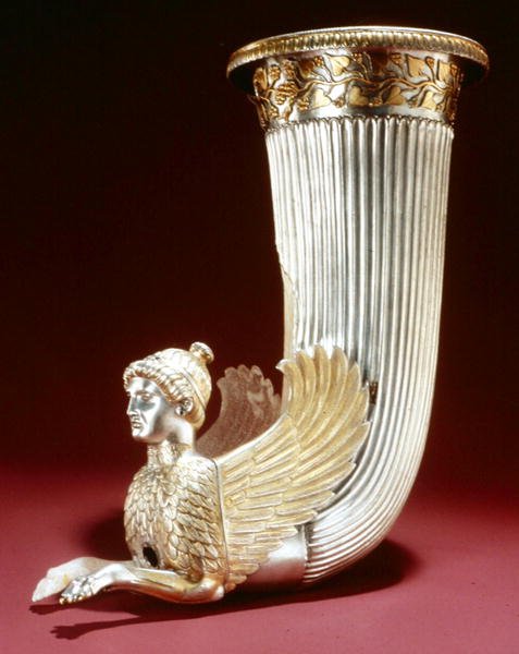 Rhyton (stříbrný) od Thracian