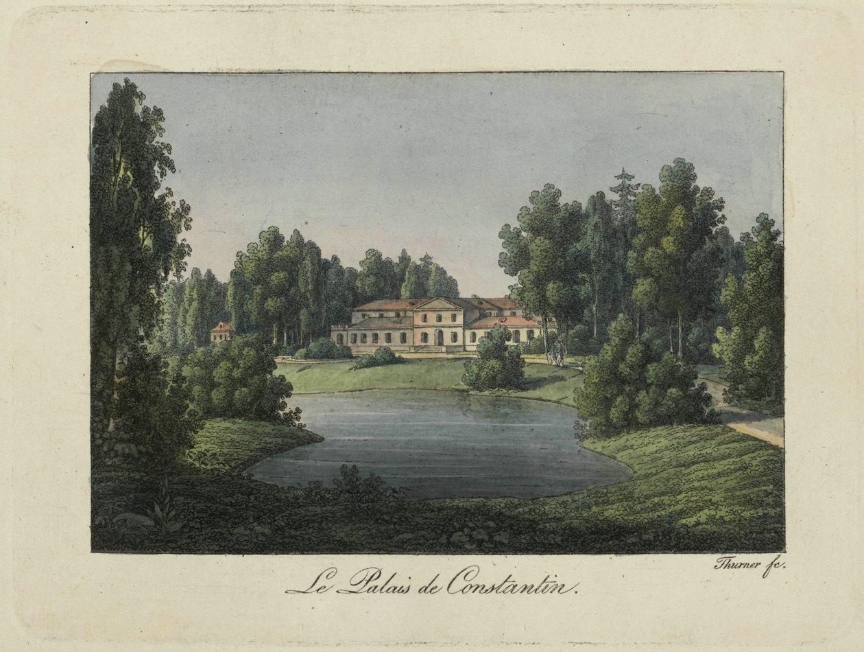 Pohled na Konstantinův palác v Pavlovsku, 1810s. od Thurner