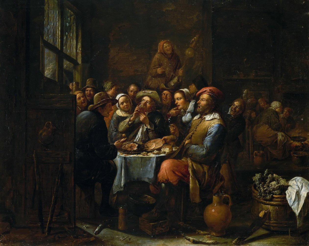 Interiér hospody, c. 1650-1660. od Tilborgh