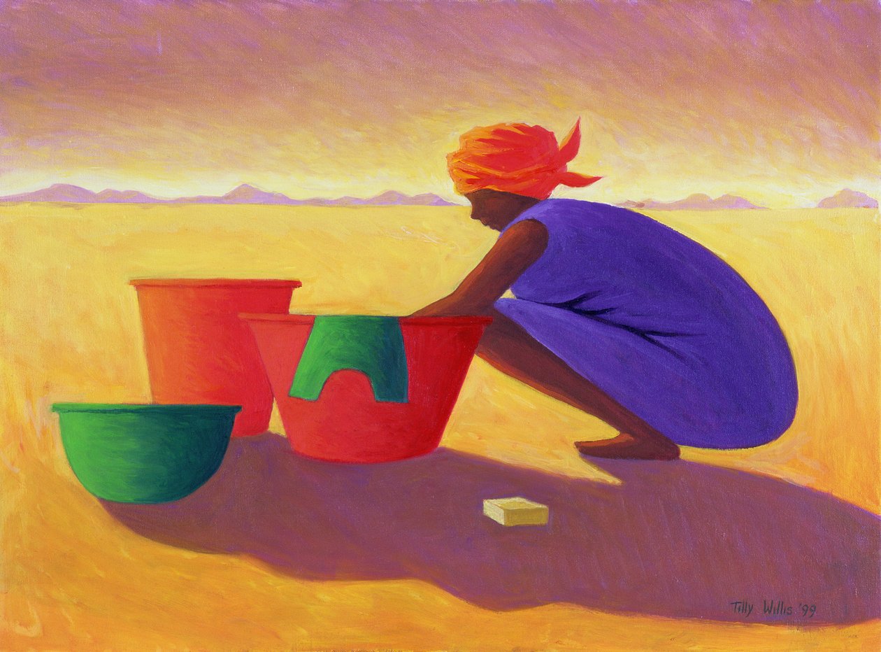 Žena s pračkou, 1999 od Tilly Willis