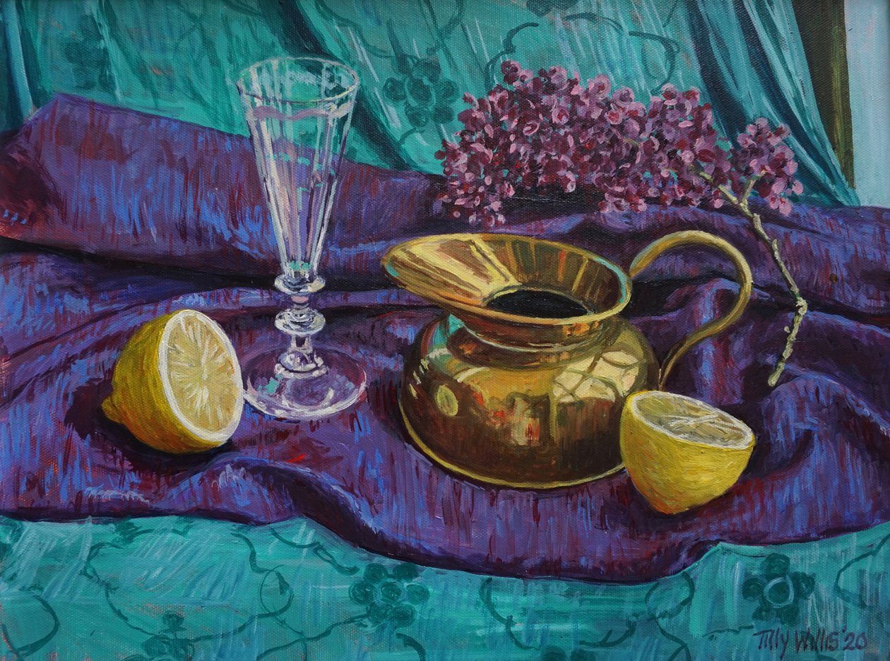Lemon and Lilac 2020 (olej na plátně) od Tilly Willis
