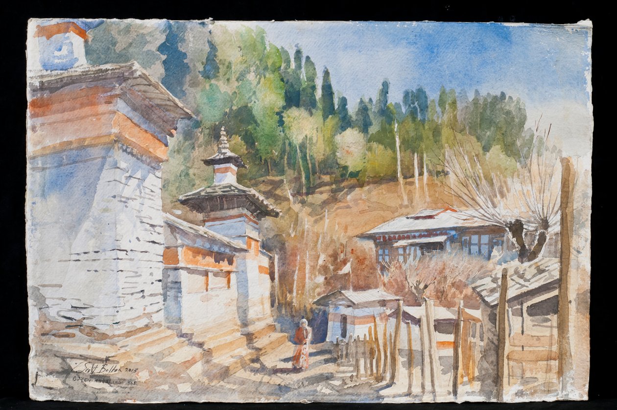Modlitební zeď Ogyen Choling, Bhútán, 2013 od Tim Scott Bolton