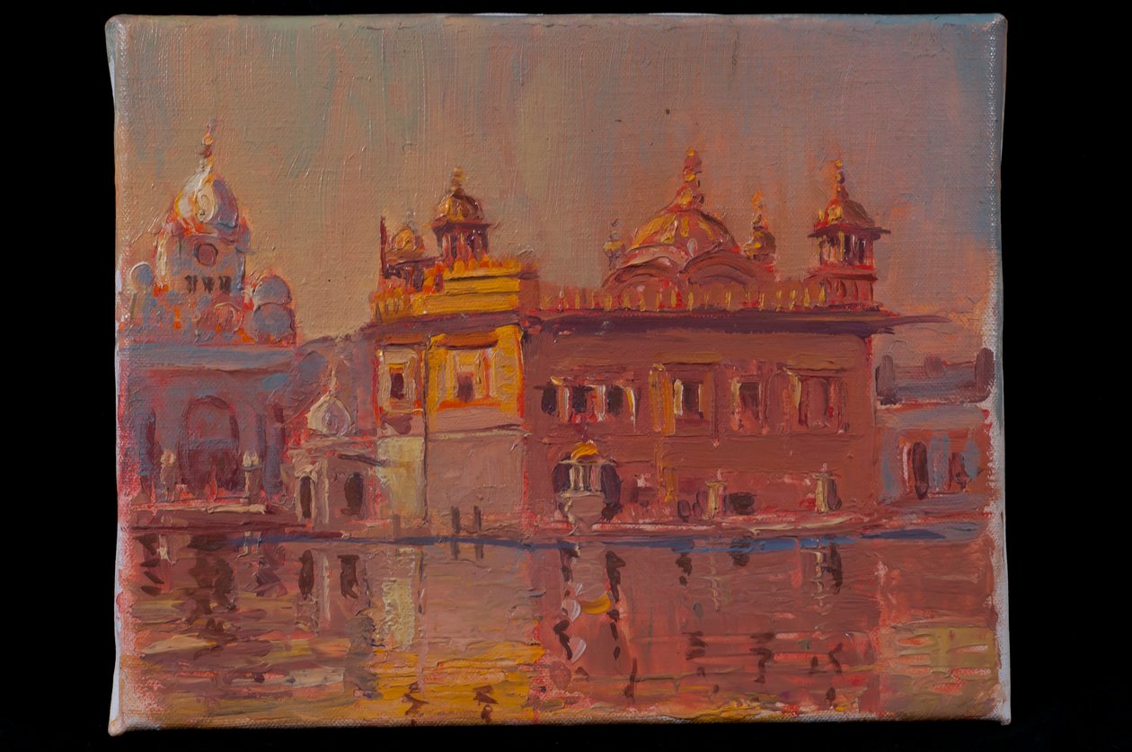 Západ slunce, Amritsar od Tim Scott Bolton