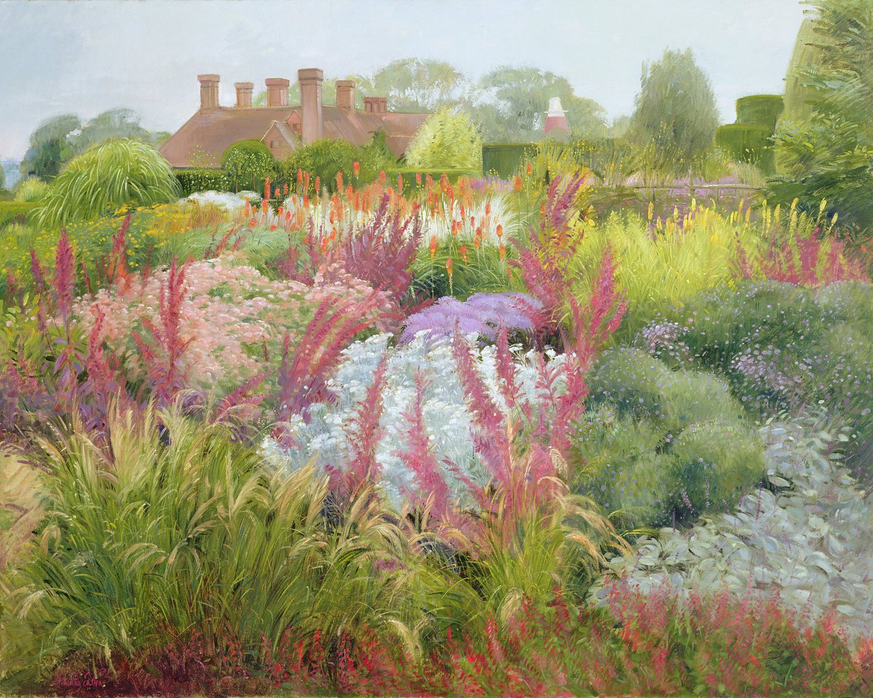 Spires of Kniphofia a Great Dixter od Timothy Easton