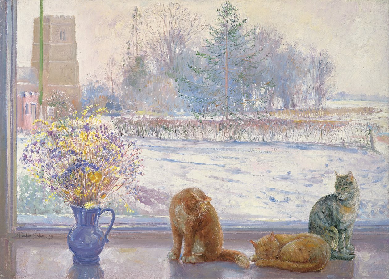 Zimní vyhlídka s kočkami od Timothy Easton