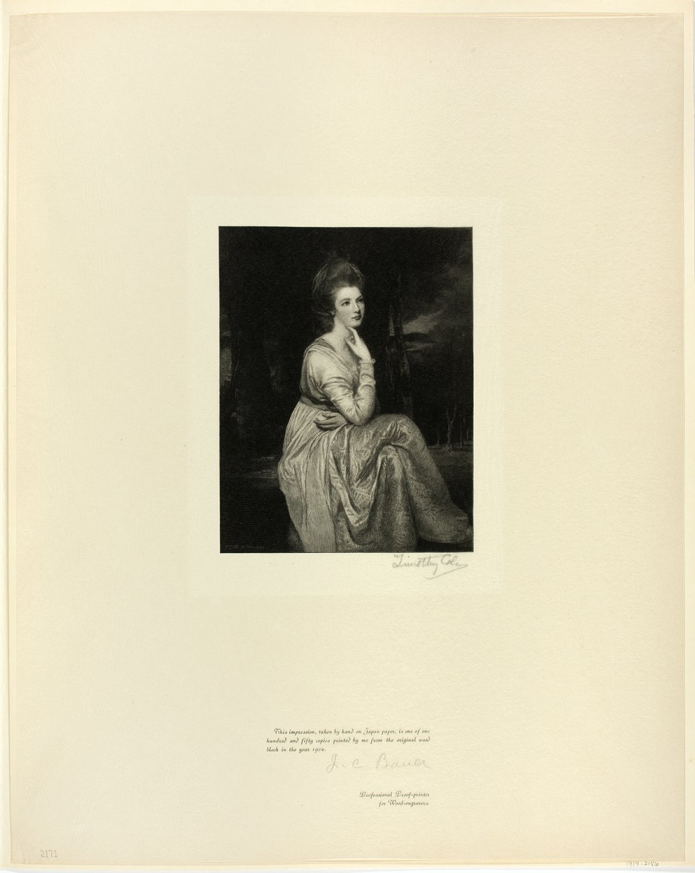 Lady Derby ze starých anglických mistrů od Timothy Cole
