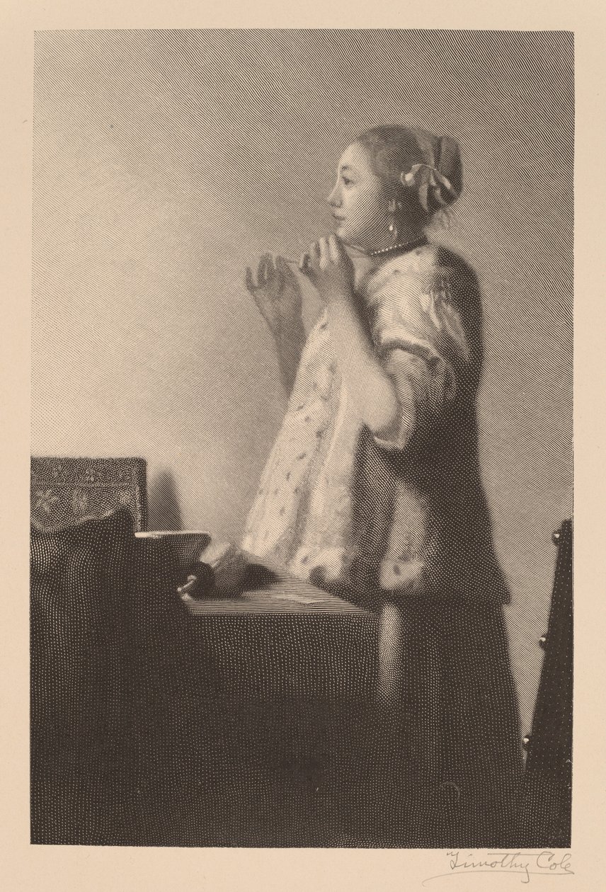 Perlový náhrdelník od Timothy Cole after Johannes Vermeer