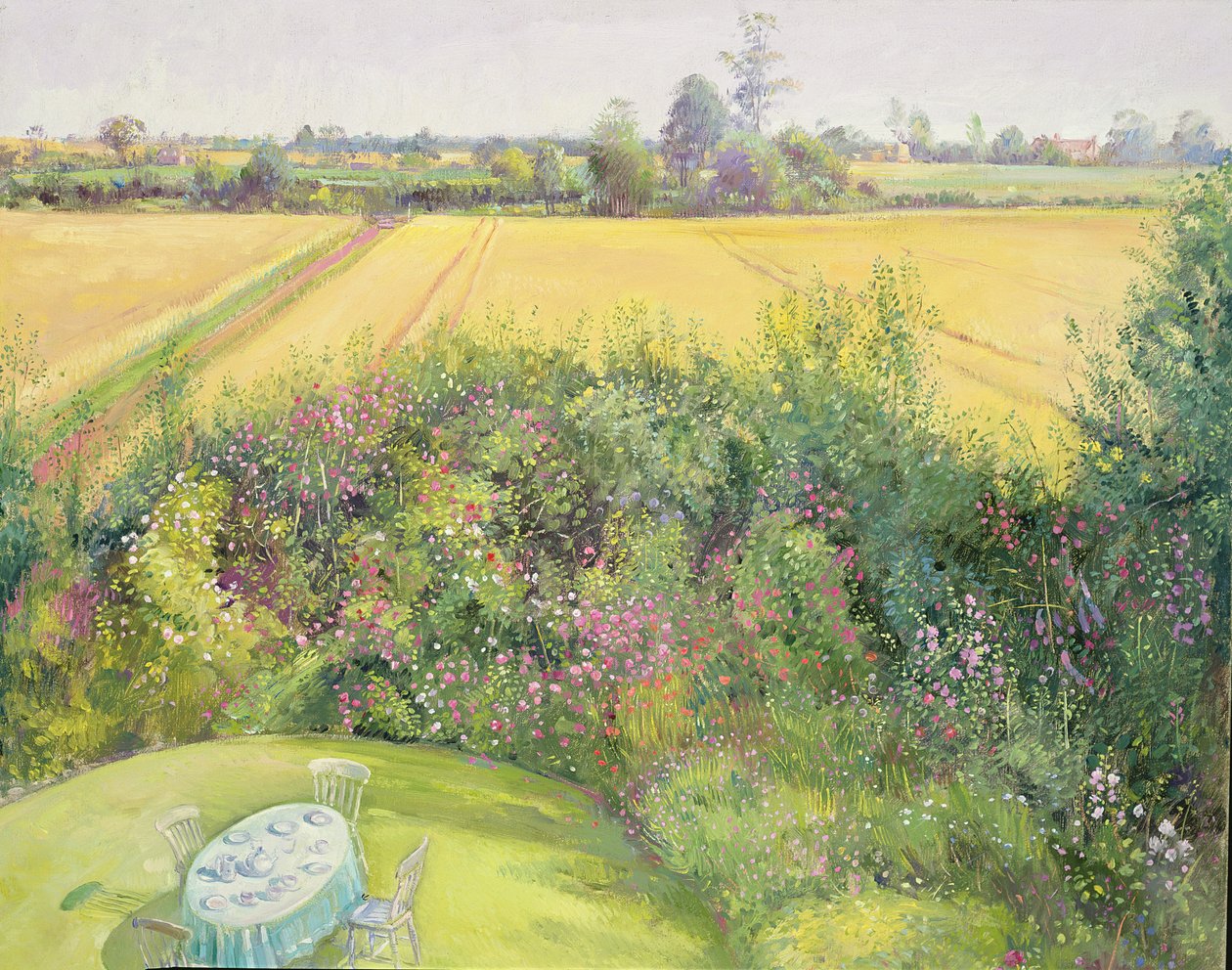 Růže a kukuřičné pole od Timothy Easton