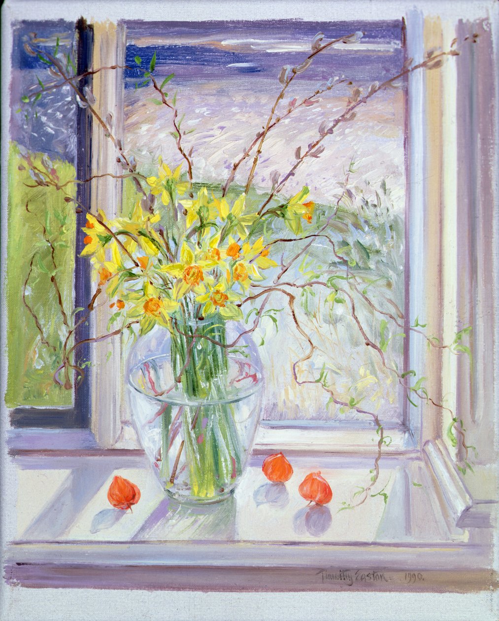 Vrbové větve s narcisem od Timothy Easton