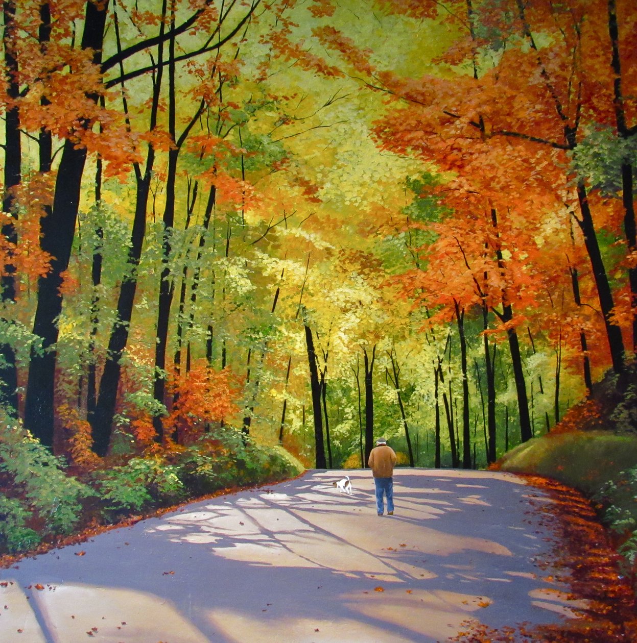 Walking Together, 2017 (akryl na plátně) od Tina Palmer
