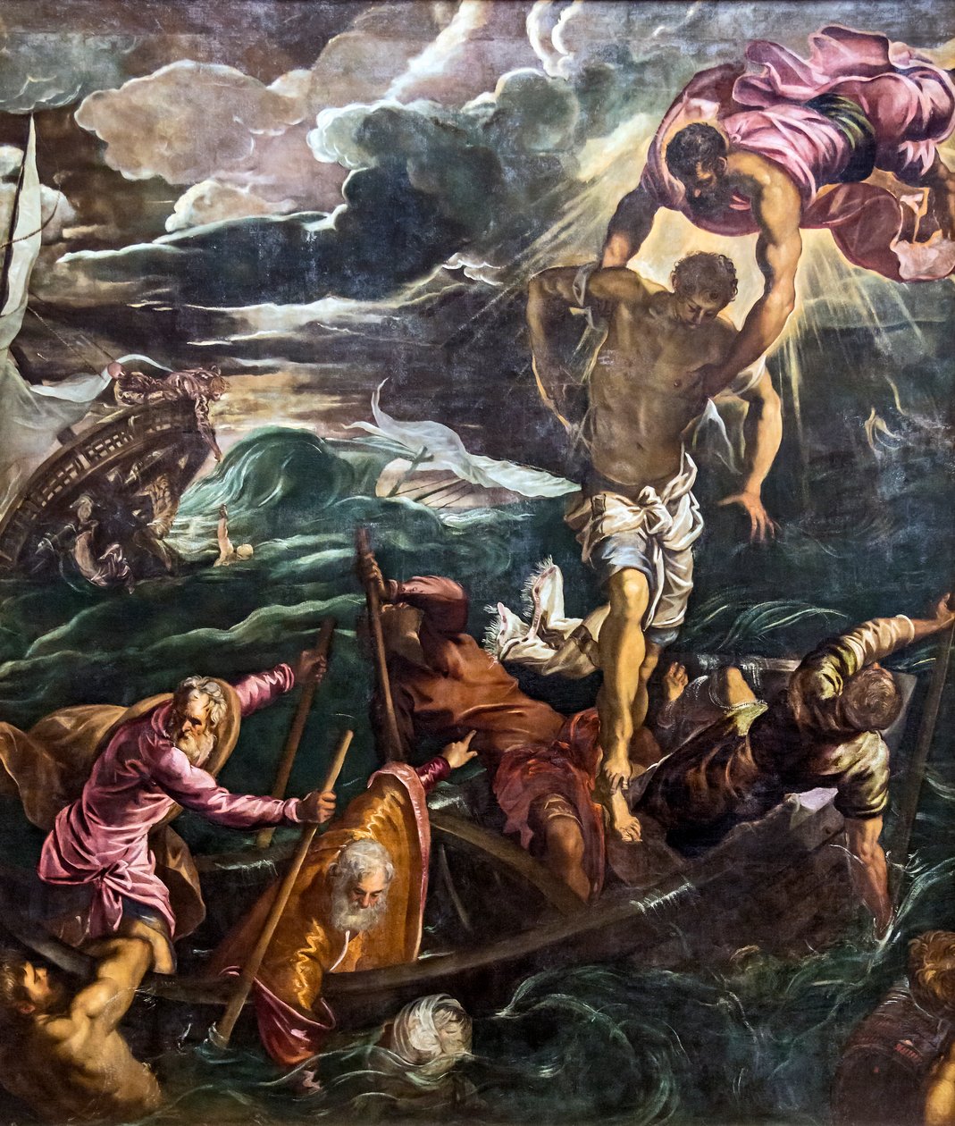 San Marco salva babku během ztroskotání lodi od Tintoretto