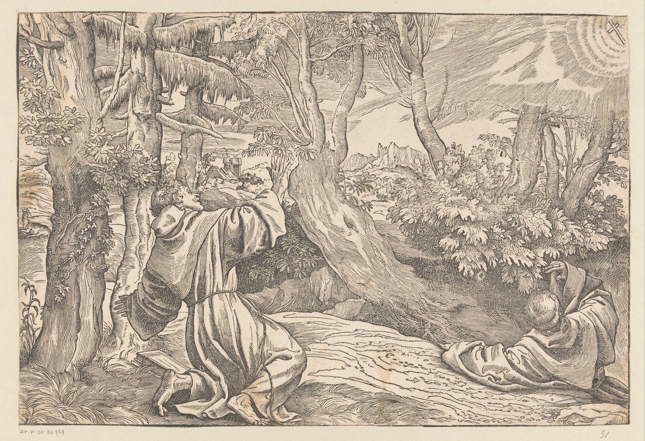 Svatý František dostává stigmata od Titiaan