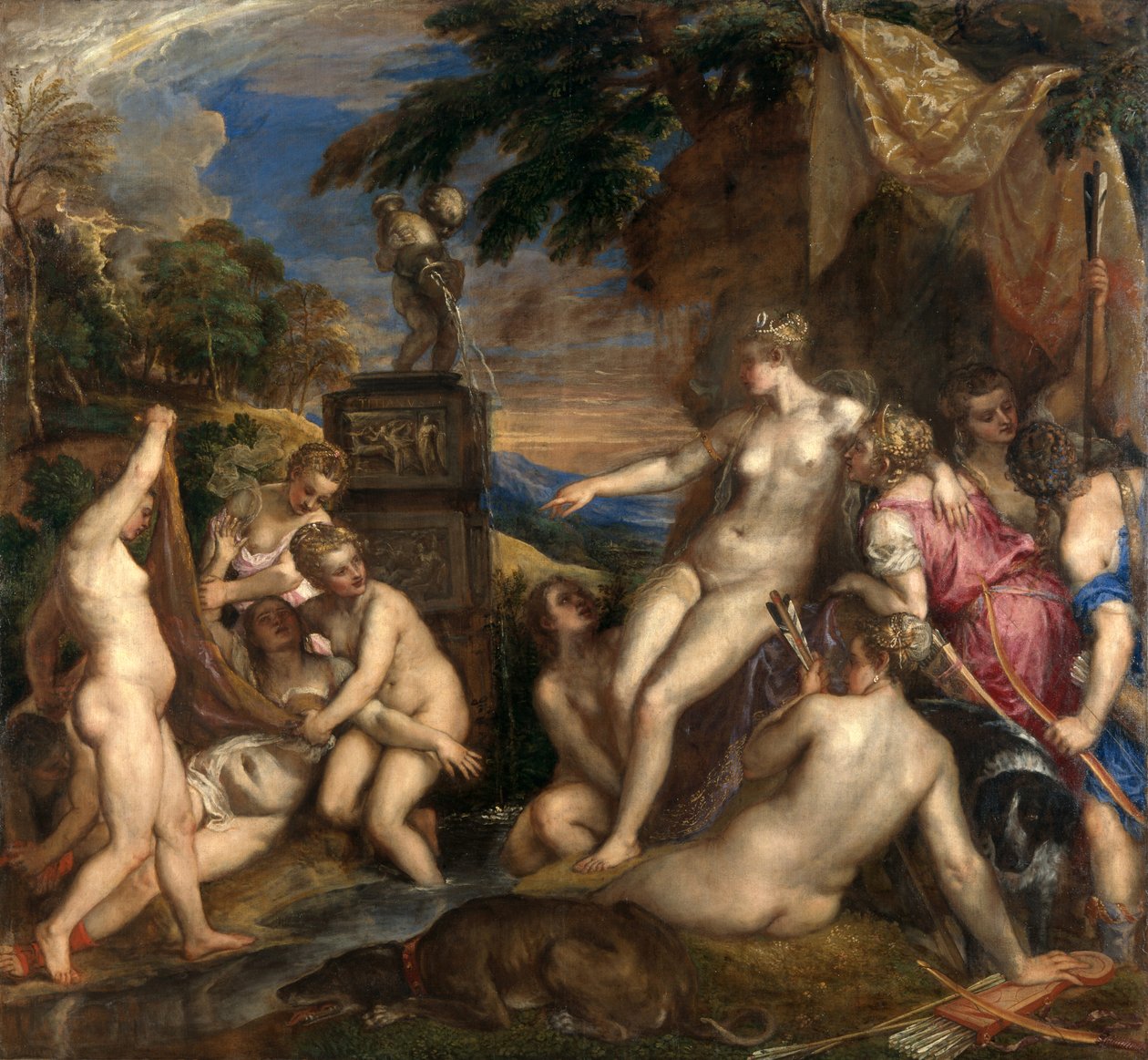 Diana a Callisto od Tiziano Vecelli