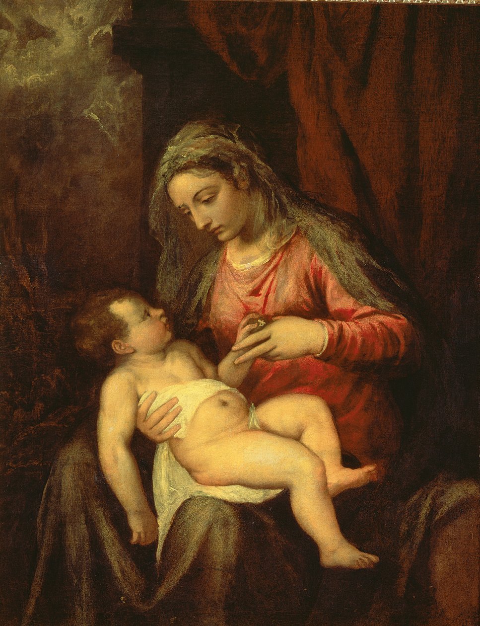 Madonna s dítětem od Tiziano Vecelli