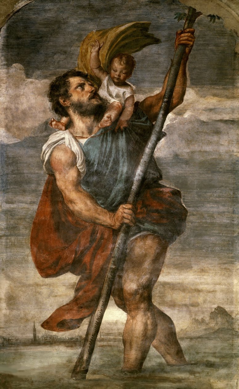 Svatý Kryštof od Titian (c.1488 1576)