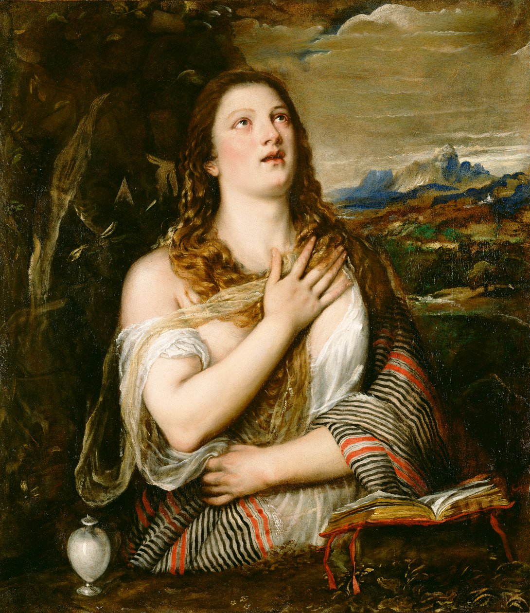 Kajícnice Magdalena, kolem 1555-65 (olej na plátně) od Tiziano Vecelli