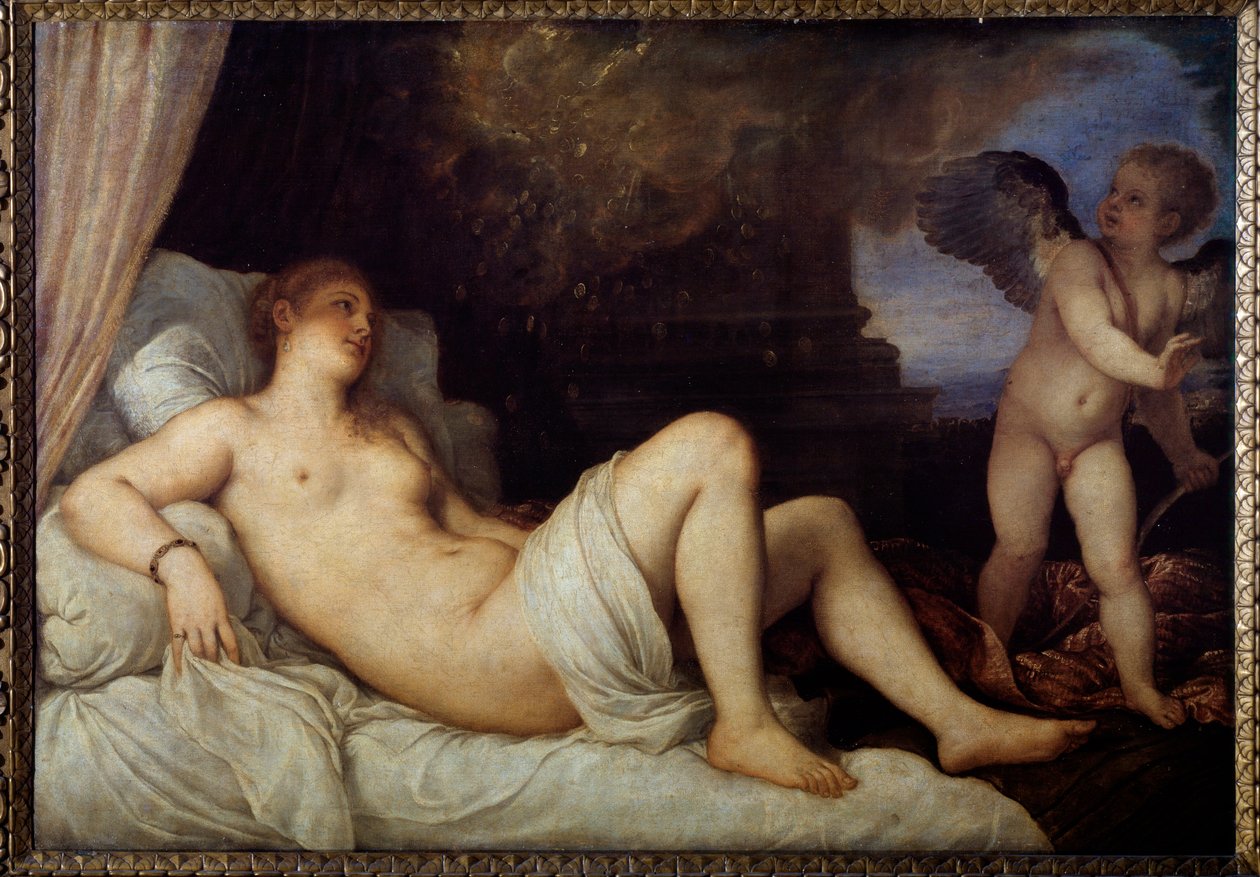 Danae - olej na plátně od Titian (c.1488 1576)