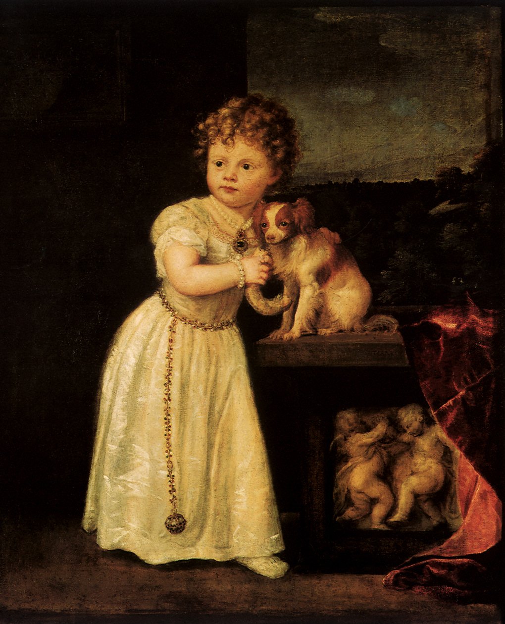Portrét Clarissy Strozzi, 1542 od Tiziano Vecelli