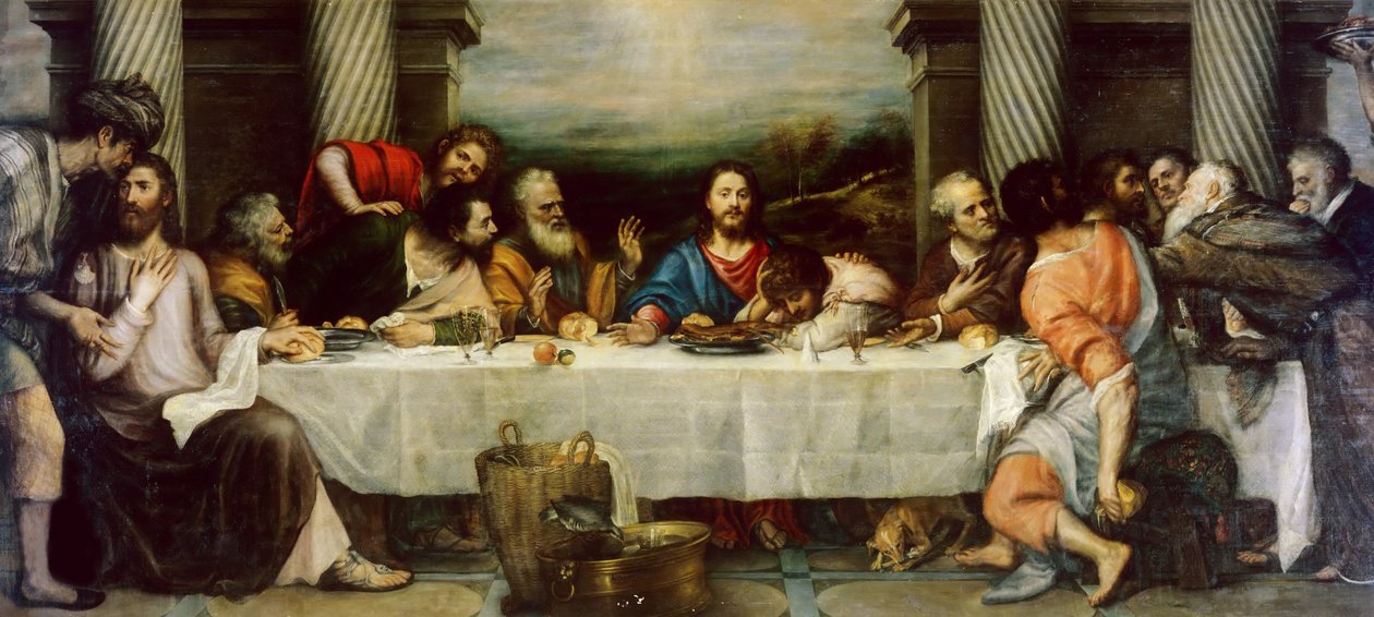 The Last Supper, 1557-1564.    1196832   cs       czech Successfully Translated  Original: Ms Ital 483 P.4.7 f.160v Serpentarius and Bootes, from the Dittamondo by Fazio degli Uberti (vellum) Translat: Ms Ital 483 P.4.7 f.160v Serpentarius and Bootes, from od Titian