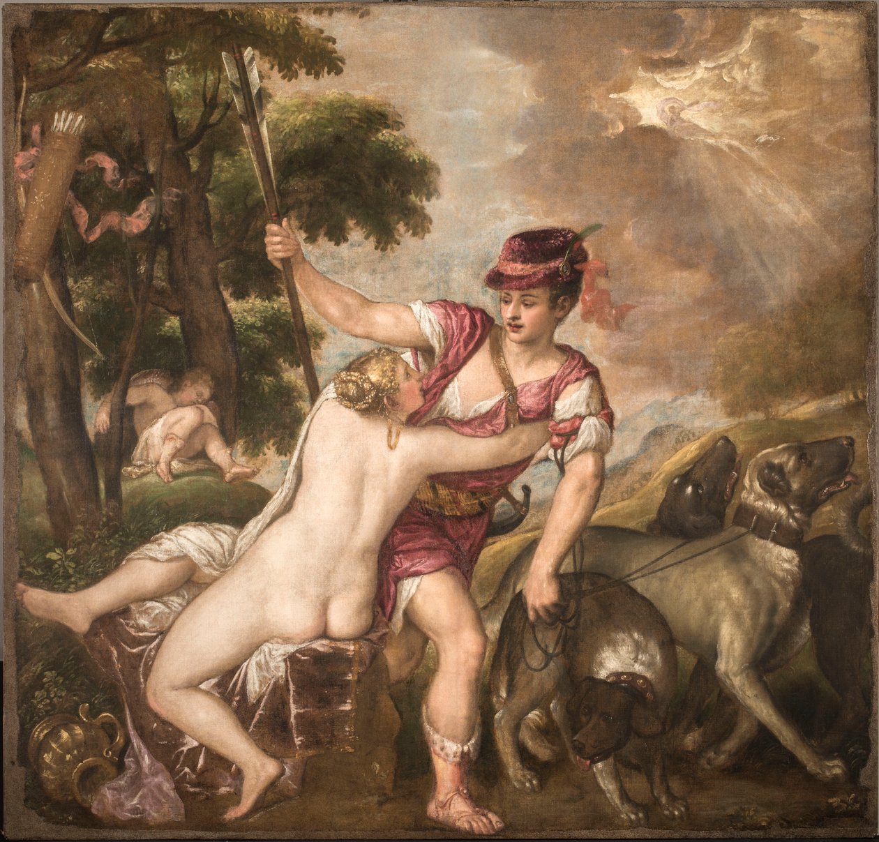 Venuše a Adonis, c. 1560. od Titian