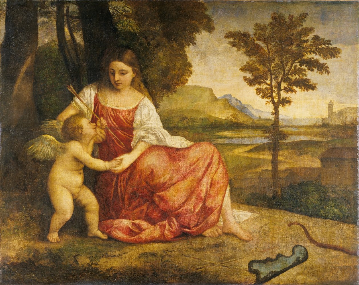 Venuše a Amor od Titian