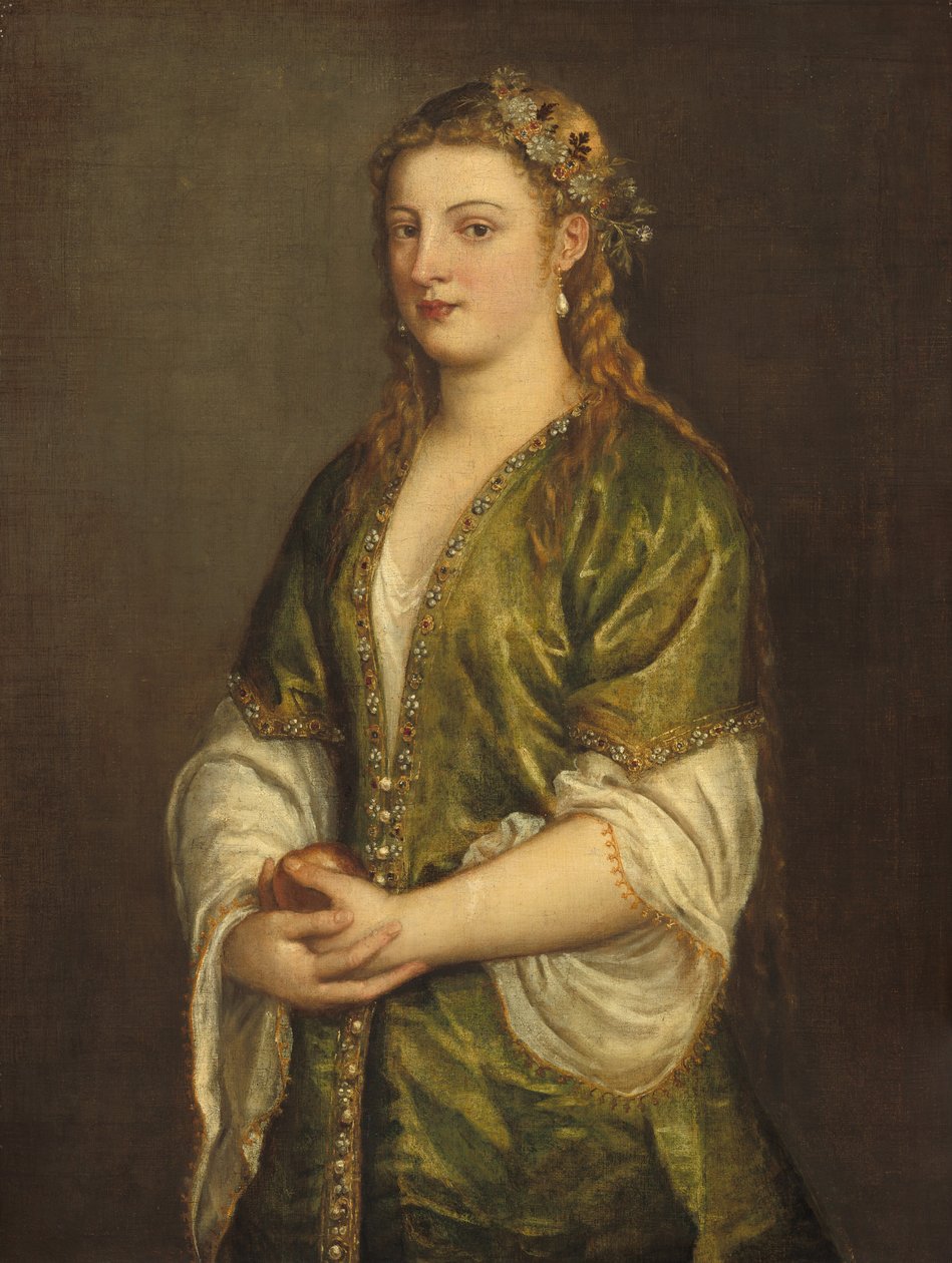 Žena držící jablko, c. 1550. od Titian