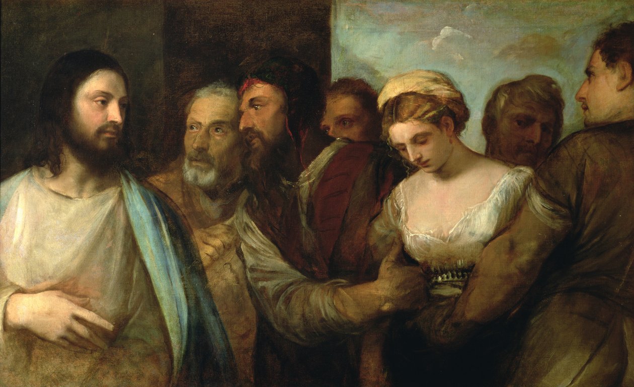 Kristus a cizoložnice, 1512-15 od Tiziano Vecelli