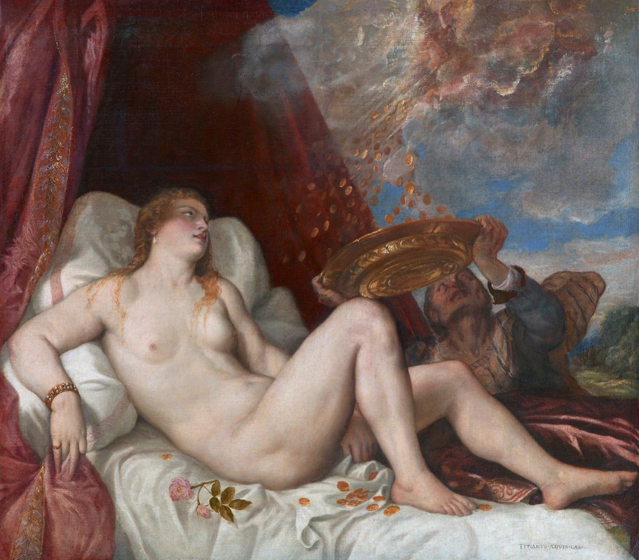 Danae od Tiziano Vecelli