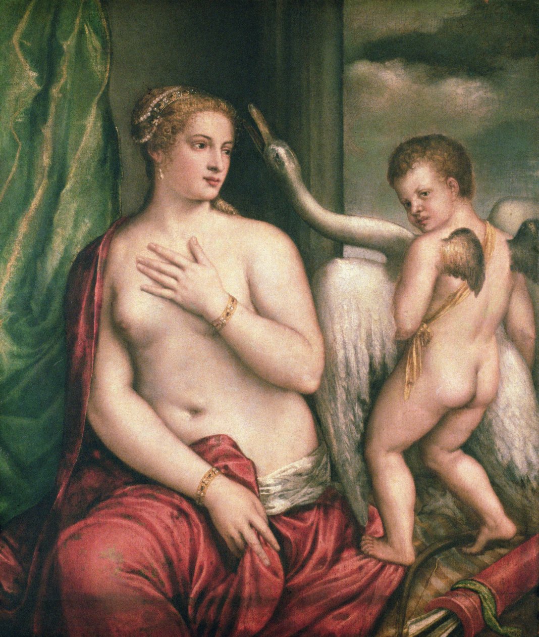 Leda a labuť od Tiziano Vecelli