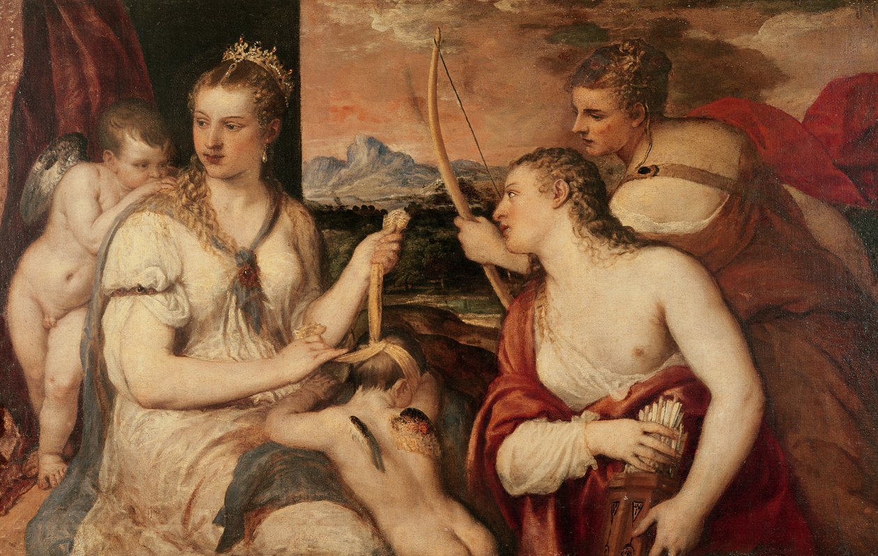 The Education of Cupid, c.1565 od Tiziano Vecelli