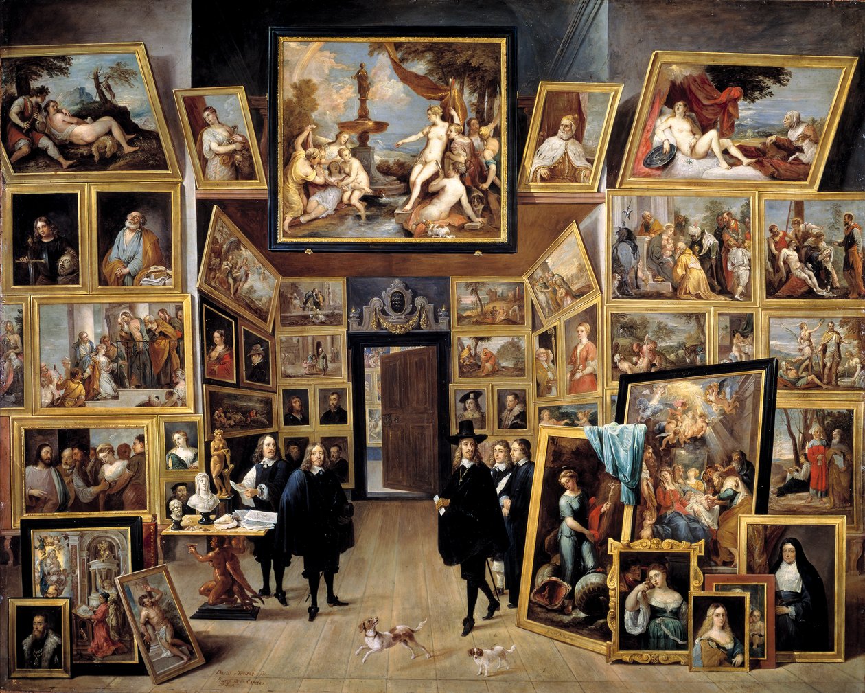 Arcivévoda Leopold William ve své galerii obrazů v Bruselu od Tiziano Vecelli